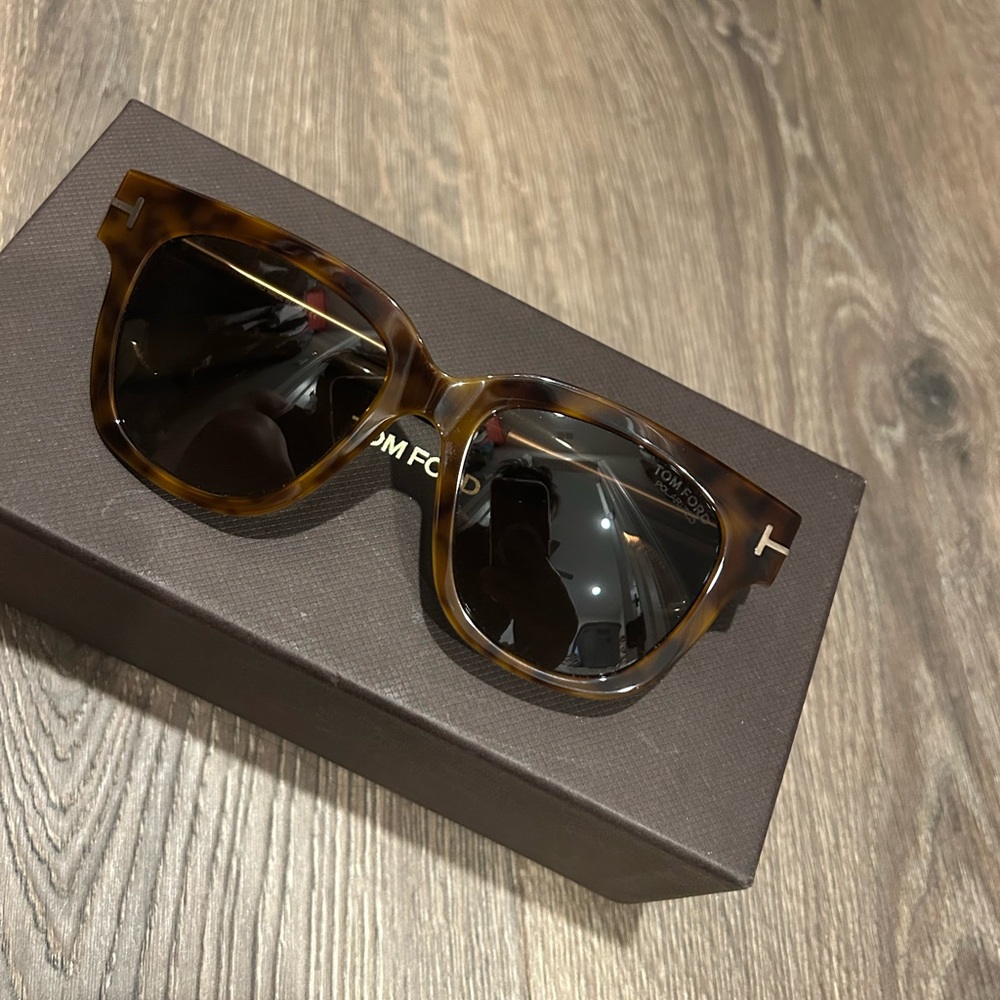 Tom Ford Tracy 53 mm Polarized Square Sunglasses in Havana/Brown Tortoise